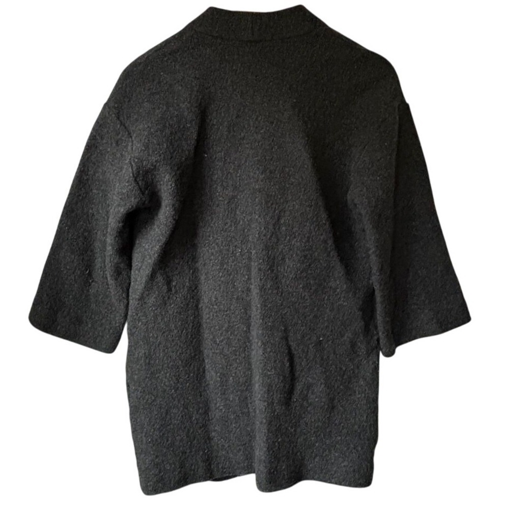 ARITZIA WILFRED Extra Fine Merino Wool Charcoal Gray Cardigan w/Pockets XS-M EUC - Picture 2 of 14